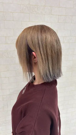 ミディアム カラー 新開 羽音のヘアスタイル