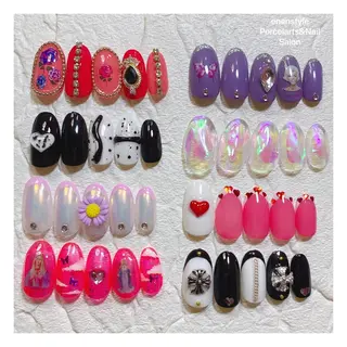 ミディアム ネイル 🐾enen style 🐾のネイルデザイン