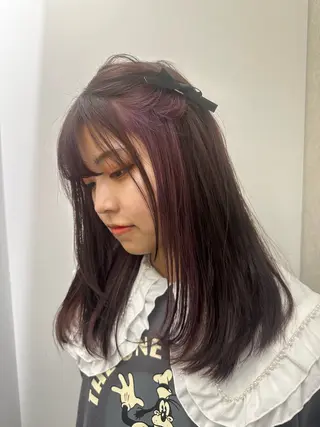 セミロング カラー 韓国ヘアメンズ・レデ ィース特化ミクのヘアスタイル