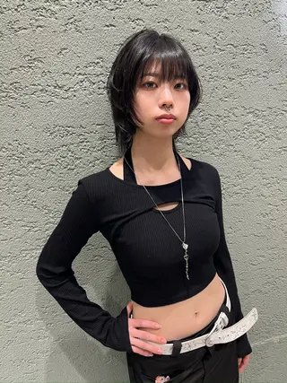 ショート レイヤー似合わせ 透明感カラーりきやのヘアスタイル