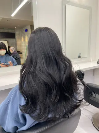 セミロング カラー ヘアアレンジ Over hair_ misakiのヘアスタイル