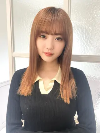 ロング fuwari 美白ショコラカラーのヘアスタイル