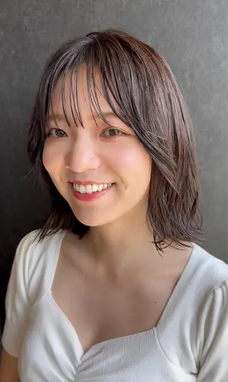 ミディアム 菊池 幹のヘアスタイル