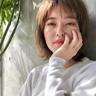 ミディアム カラー ヘアアレンジ 【ダメージレス施術】 【透明感】北村 拓也のヘアスタイル