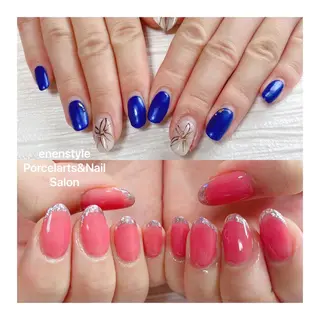 ミディアム ネイル 🐾enen style 🐾のネイルデザイン