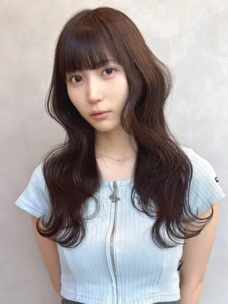 セミロング 暗色カラー/レイヤー 🩶KAITOのヘアスタイル