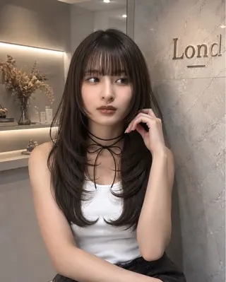 セミロング カラー 🦋韓国風レイヤー/ 艶髪矯正🦋凛太郎のヘアスタイル