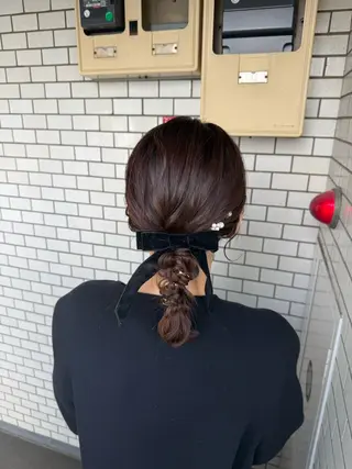 ミディアム ヘアアレンジ 褒められヘアメイク /‎ボブ女子🐶みおのヘアスタイル