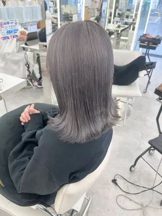 セミロング カラー 透明感カラー/ヘアア レンジ/はるか🤍のヘアスタイル