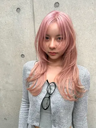 ロング カラー 堀 風城のヘアスタイル