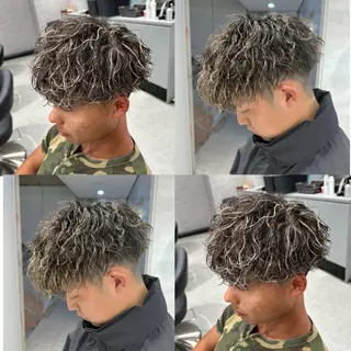 ショート カラー パーマ ヘアアレンジ メンズ 🔥ニュアンス フェザー小林海斗🔥のヘアスタイル