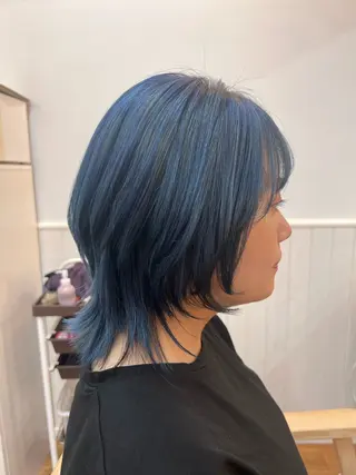 ミディアム カラー ✂︎HITOMI✂︎ 副店長のヘアスタイル