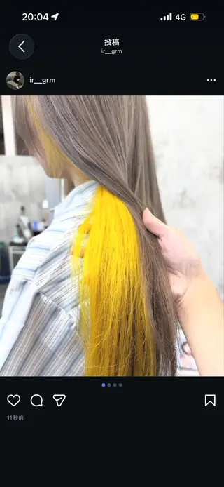 ロング カラー r i n k aのヘアスタイル