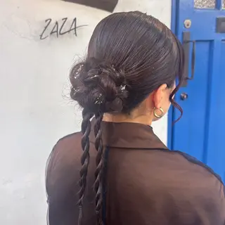 セミロング ヘアアレンジ ZAZA KANNA🌺のヘアスタイル