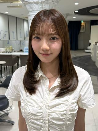 セミロング 中村 日南のヘアスタイル