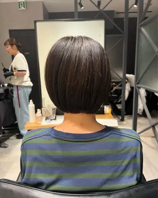 ショート カラー 曲がる縮毛矯正 バレイヤージュ森田のヘアスタイル