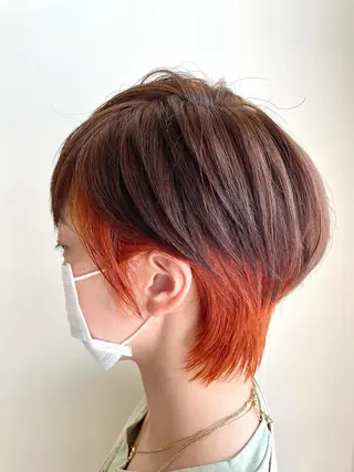 ショート カラー 《インナーカラー》 YAMADAのヘアスタイル