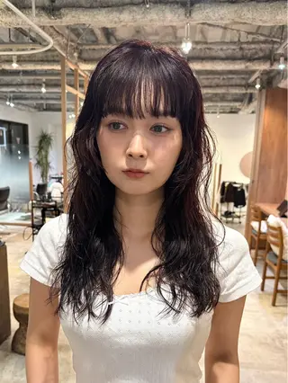 ミディアム カラー パーマ パーマ/パーマ落とし /松葉康太のヘアスタイル