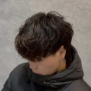 ミディアム パーマ メンズ ⚡️モデル募集⚡️/ メンズヘア 秀平のヘアスタイル