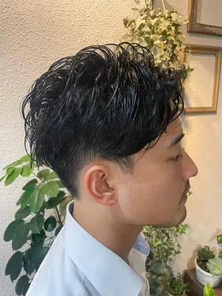 パーマ メンズ 佐藤 良祐のヘアスタイル