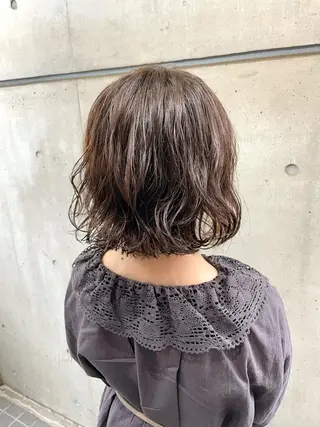ミディアム パーマ 髪質改善 縮毛矯正/ レイヤー/銀座/本木のヘアスタイル