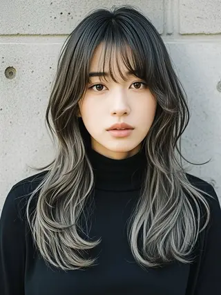 セミロング ウルフカット 811 大阪梅田 ウルフのヘアスタイル