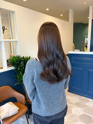 セミロング カラー 仲野 亜由美のヘアスタイル