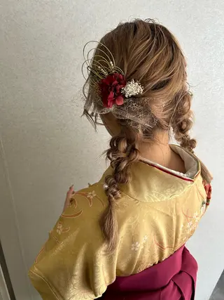 ミディアム Delight ヘアメイク着付けのヘアスタイル