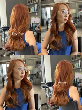 ロング 佐伯 桃のヘアスタイル