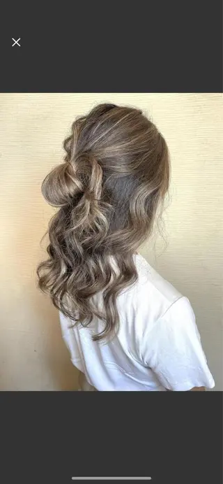 ロング カラー 中村 朱里のヘアスタイル