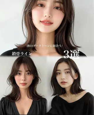 ミディアム 韓国風/髪質改善/ ナガヤアキラのヘアスタイル