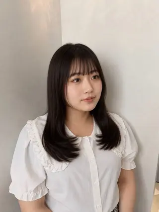 ミディアム FUJIIKANON /無料カットモデルのヘアスタイル