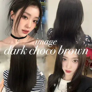 カラー チョコカラー🤎 韓国風/MIHOのヘアスタイル