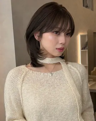 ミディアム カラー 似合わせ美髪ヘア✨ 天王寺.阿倍野🌈のヘアスタイル