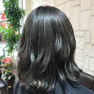 ミディアム カラー 🥛洒落髪小顔cut なら龍崎🥛のヘアスタイル