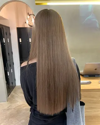 ロング 似合わせレイヤー ＆縮毛矯正のヘアスタイル