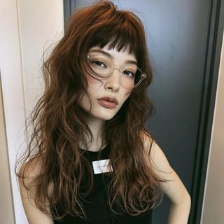 パーマ ミディアム ハイトーン/表参道 ミウのヘアスタイル
