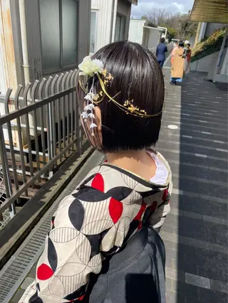 ショート カラー ヘアアレンジ レイヤーカット/髪質 改善/矯正🤍吉田のヘアスタイル
