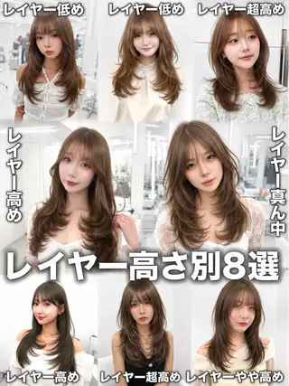 ロング カラー 透明感カラー✨🩵 韓国ヘアkanatoのヘアスタイル
