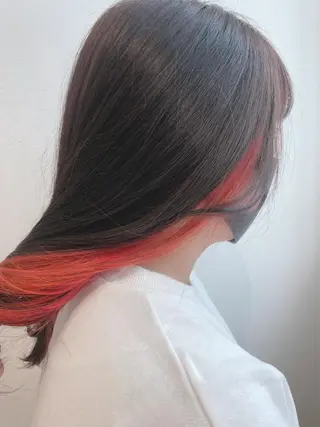 セミロング カラー 岩戸 新のヘアスタイル