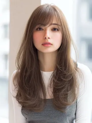 ロング パーマ 透明感×艶カラー ✨️美髪縮毛🍒リオのヘアスタイル