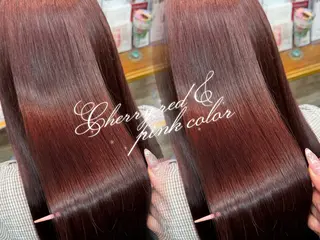 ロング カラー まい🎀ピンク💝 透明感/髪質改善のヘアスタイル
