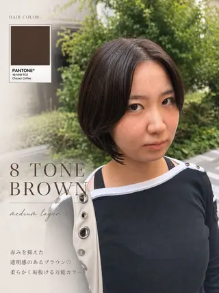 ショート カラー ハナ🌼韓国風 レイヤーカット🫧✨のヘアスタイル