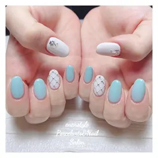ミディアム ネイル 🐾enen style 🐾のネイルデザイン
