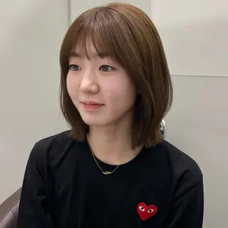 ミディアム 盛れる透明感カラー momokaのヘアスタイル