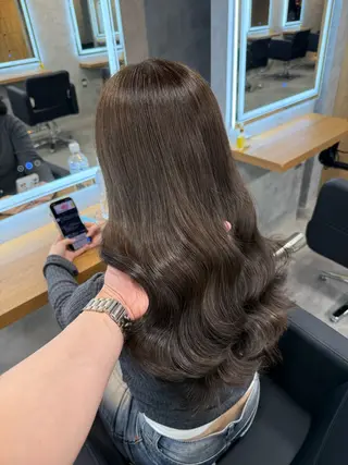 ロング カラー ヘアアレンジ レイヤー×透明感カラ ーHAYATOのヘアスタイル