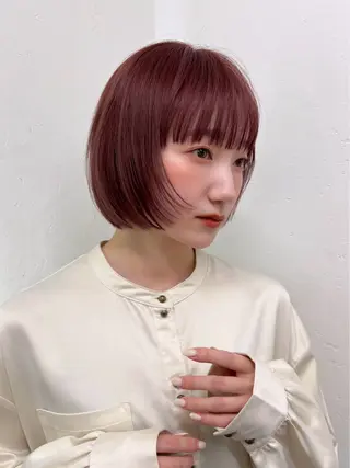 ショート カラー 🥑🫧田實 紗和 ボブ/暖色カラー🩰のヘアスタイル