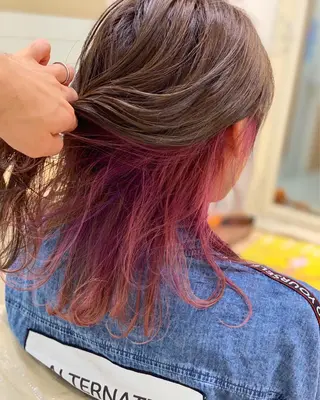 ミディアム カラー ヘアアレンジ 店長 大方康暉のヘアスタイル