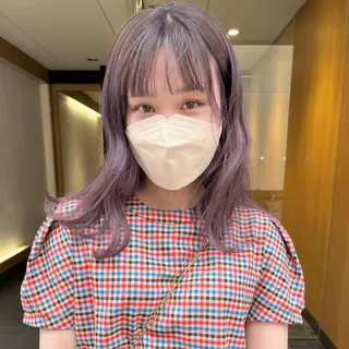 セミロング カラー 堺 鳳 ママ美容師 yukariのヘアスタイル