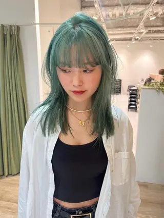 ミディアム カラー ヘアセット🎀パーマ Tsubasaのヘアスタイル
